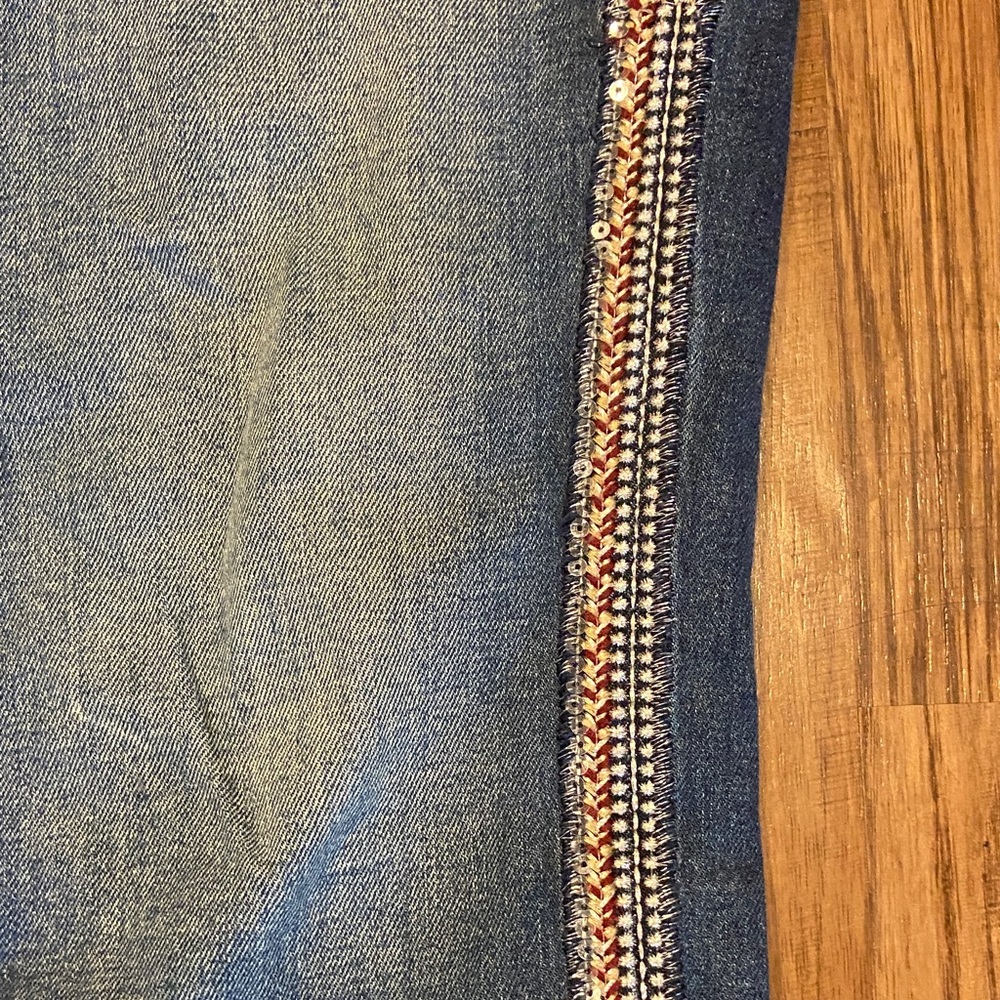 Miss Me Dark Blue Embellished Side-Stripe ankle skinny jeans size 29 - Picture 4 of 7